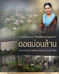 จากไร่เลื่อนลอยสู่ "ห้องเรียนกลางขุนเขา" ดอยม่อนล้าน สร้างรากฐานความรู้เพื่อราษฎรไทยภูเขาอย่างยั่งยืน พลิกวิถีราษฎรไทยภูเขาดอยม่อนล้าน ด้วย "ห้องเรียนกลางขุนเขา"